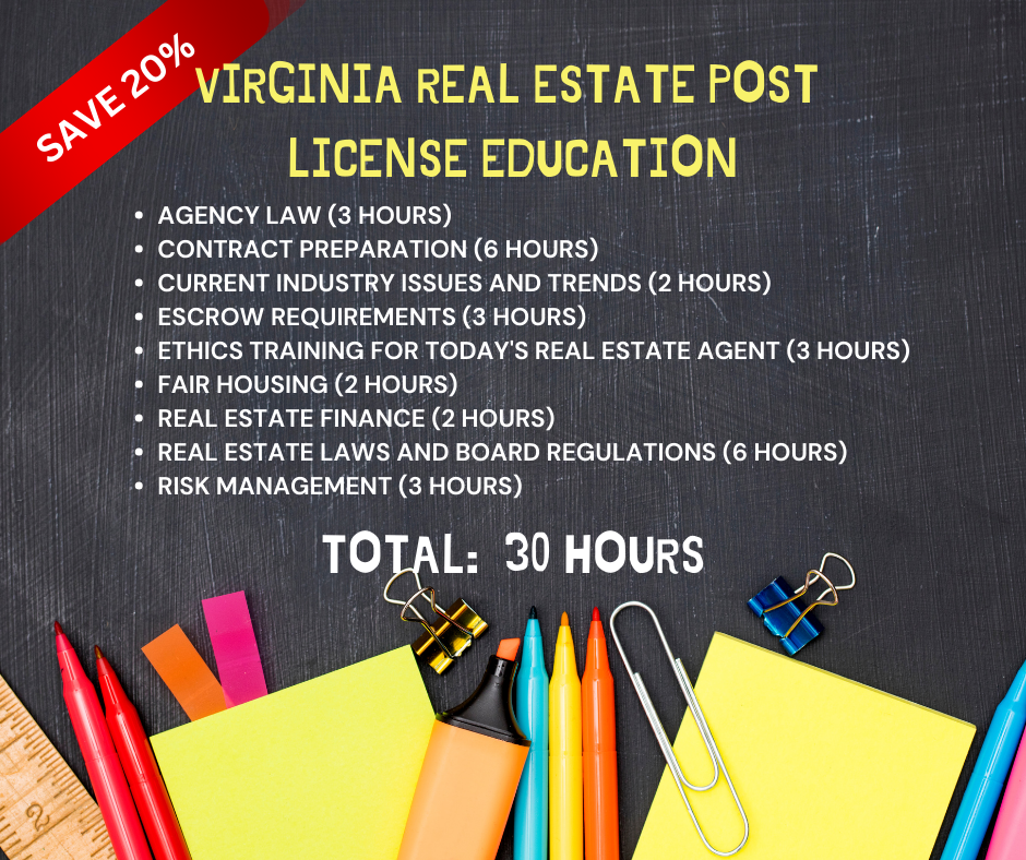 Virginia Real Estate Post License Education